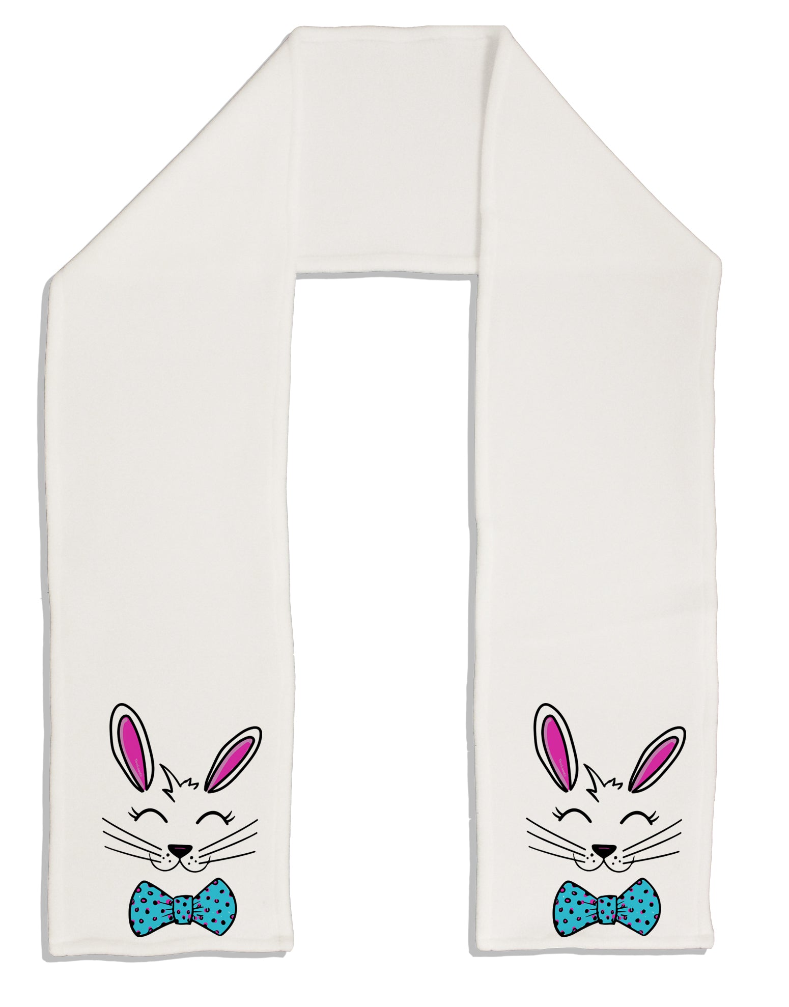 Happy Easter Bunny Face Adult Fleece 64 Inch Scarf-Scarves-TooLoud-White-One-Size-Adult-Davson Sales