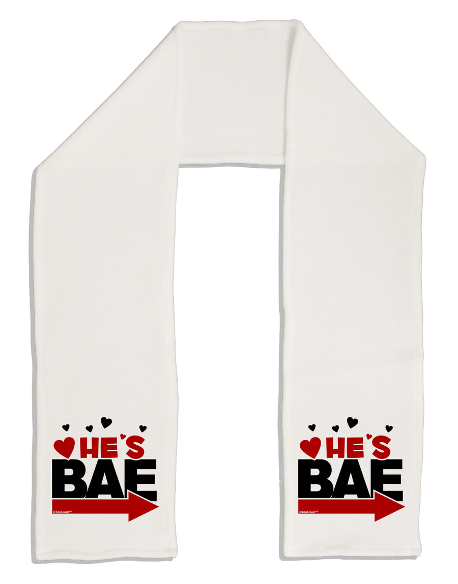 He's BAE - Right Arrow Adult Fleece 64&#x22; Scarf-TooLoud-White-One-Size-Adult-Davson Sales