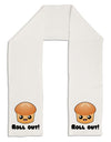 Roll Out Cute Roll Adult Fleece 64&#x22; Scarf-TooLoud-White-One-Size-Adult-Davson Sales