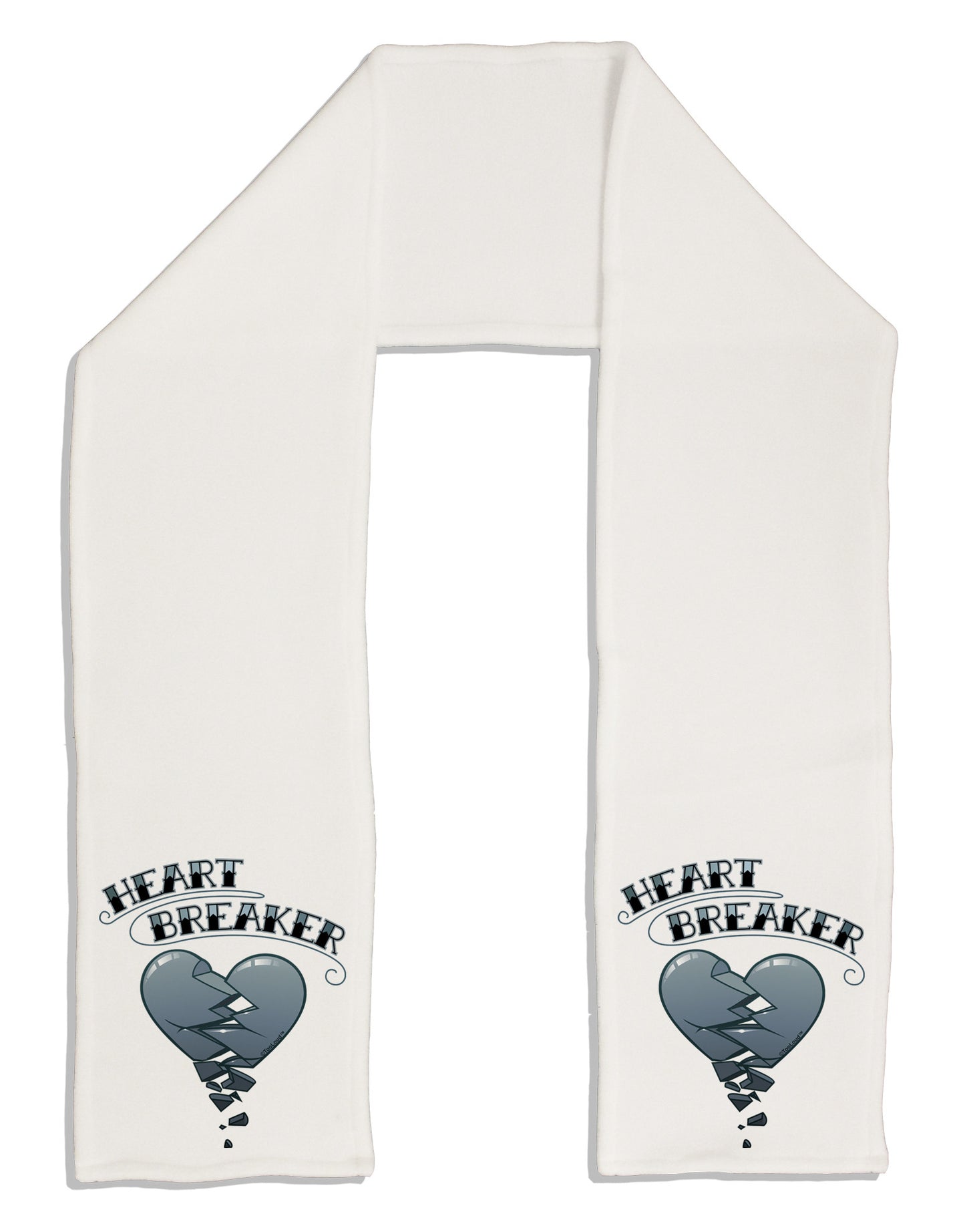 Heart Breaker Manly Adult Fleece 64&#x22; Scarf by-TooLoud-White-One-Size-Adult-Davson Sales