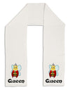 Queen Bee Text 2 Adult Fleece 64" Scarf-TooLoud-White-One-Size-Adult-Davson Sales