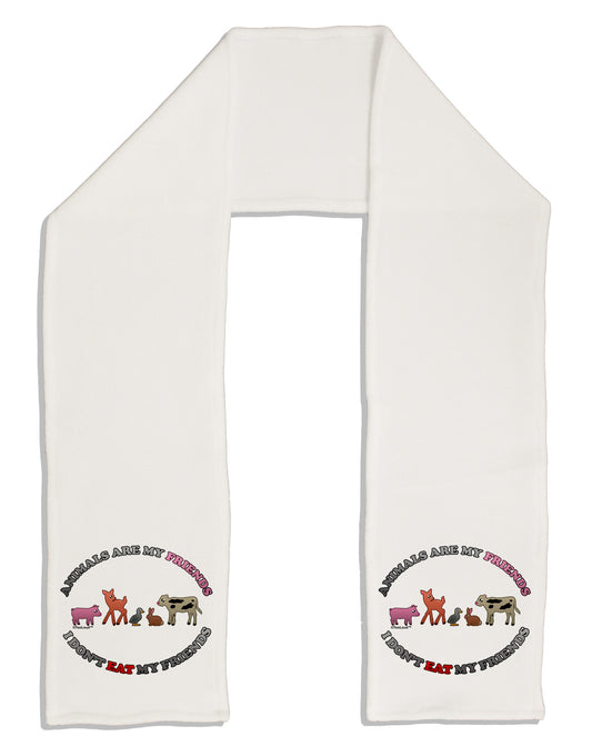 I Don't Eat My Friends Adult Fleece 64&#x22; Scarf-TooLoud-White-One-Size-Adult-Davson Sales