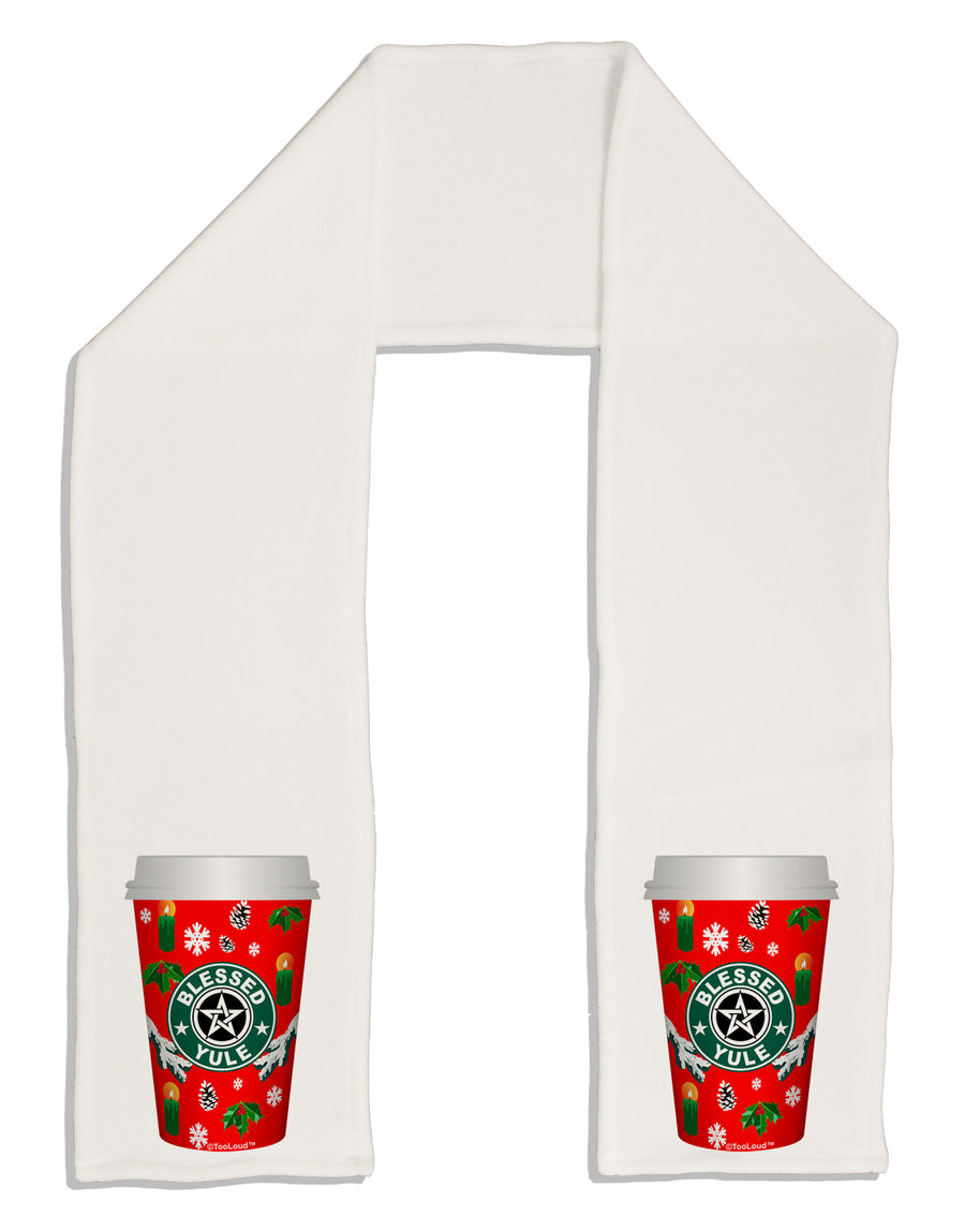 Blessed Yule Red Coffee Cup Adult Fleece 64&#x22; Scarf by-TooLoud-White-One-Size-Adult-Davson Sales