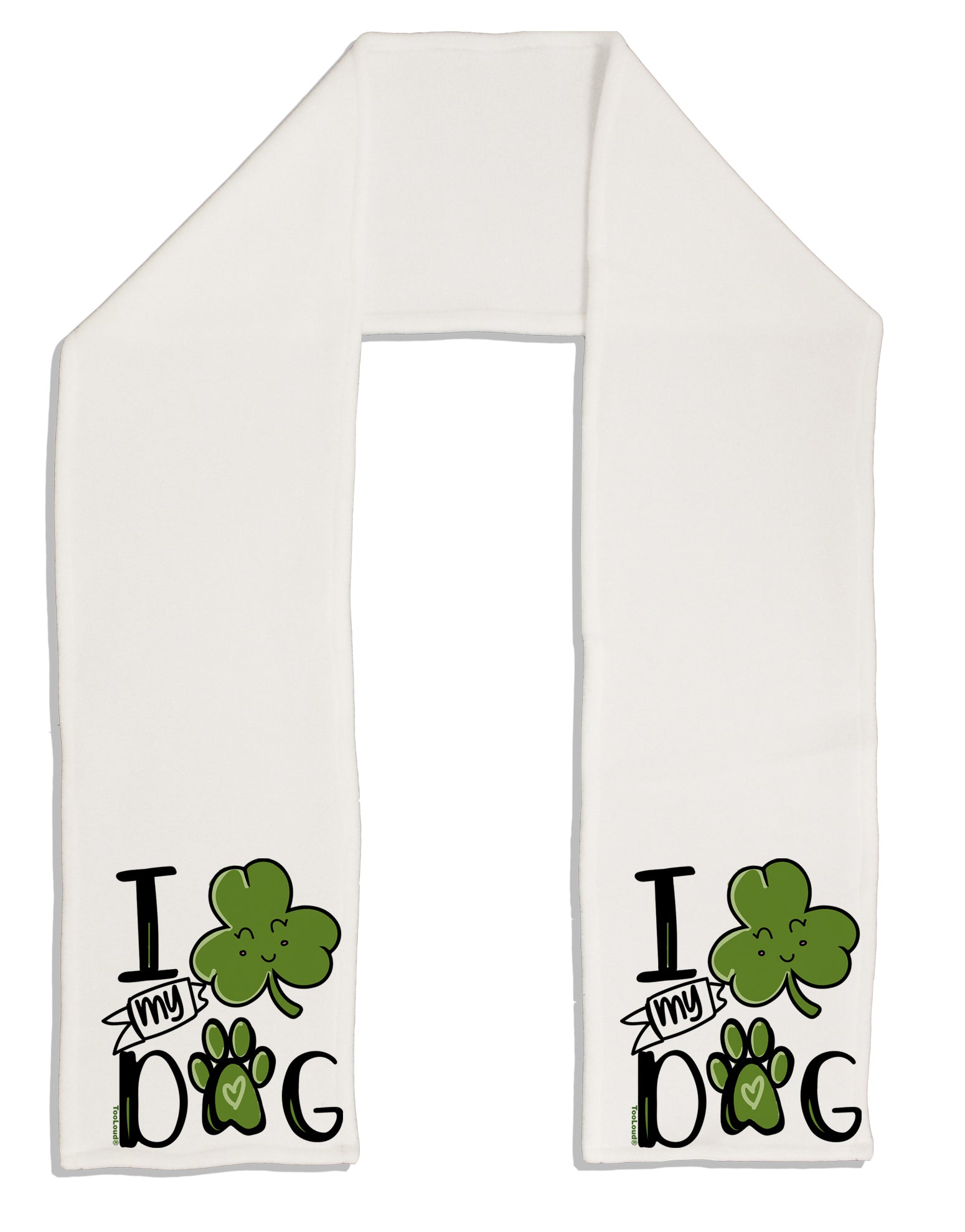 I Shamrock my Dog Adult Fleece 64 Inch Scarf-Scarves-TooLoud-White-One-Size-Adult-Davson Sales