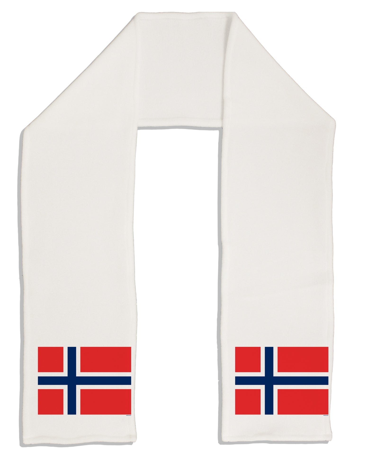 TooLoud Norwegian Flag Adult Fleece 64 Inch Scarf-Scarves-TooLoud-White-One-Size-Adult-Davson Sales
