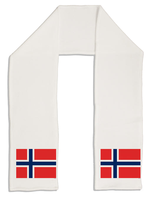 TooLoud Norwegian Flag Adult Fleece 64 Inch Scarf-Scarves-TooLoud-White-One-Size-Adult-Davson Sales