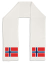 TooLoud Norwegian Flag Adult Fleece 64 Inch Scarf-Scarves-TooLoud-White-One-Size-Adult-Davson Sales