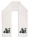 Cute Panda With Ear Buds Adult Fleece 64&#x22; Scarf-TooLoud-White-One-Size-Adult-Davson Sales