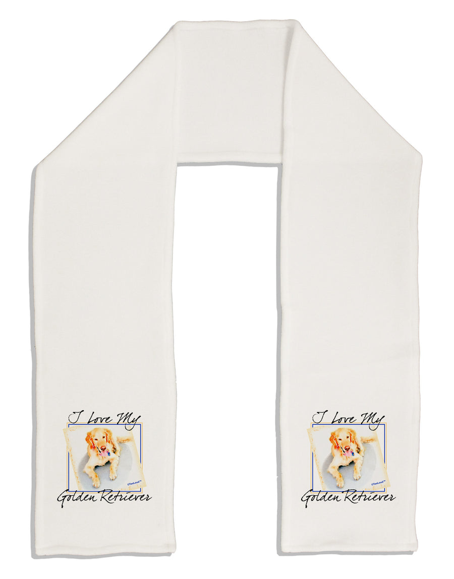 I Love My Golden Retriever Adult Fleece 64&#x22; Scarf-TooLoud-White-One-Size-Adult-Davson Sales