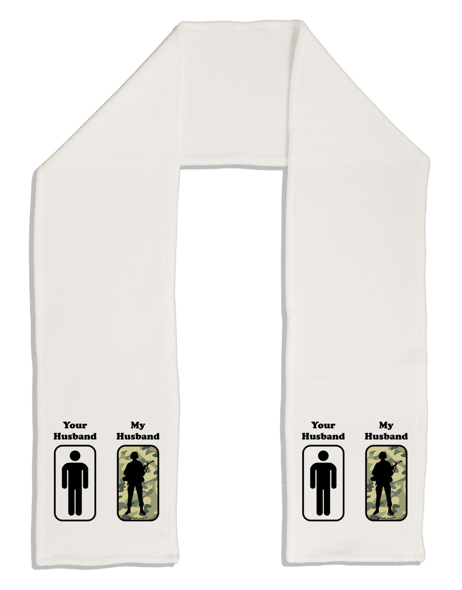 TooLoud Your Husband My Husband Adult Fleece 64&#x22; Scarf-TooLoud-White-One-Size-Adult-Davson Sales