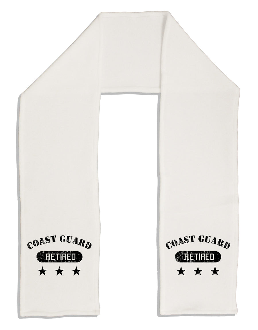 Retired Coast Guard Adult Fleece 64&#x22; Scarf-TooLoud-White-One-Size-Adult-Davson Sales