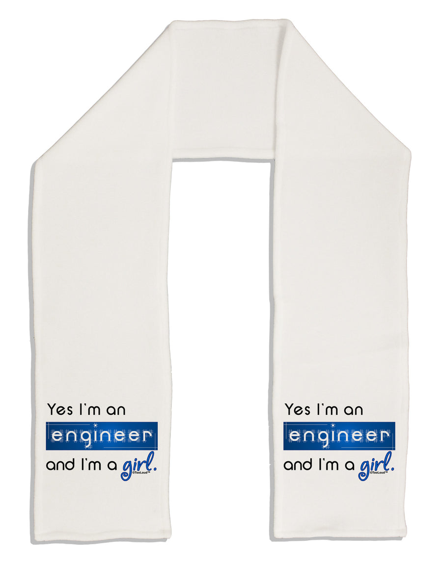 TooLoud Yes I am a Engineer Girl Adult Fleece 64&#x22; Scarf-TooLoud-White-One-Size-Adult-Davson Sales