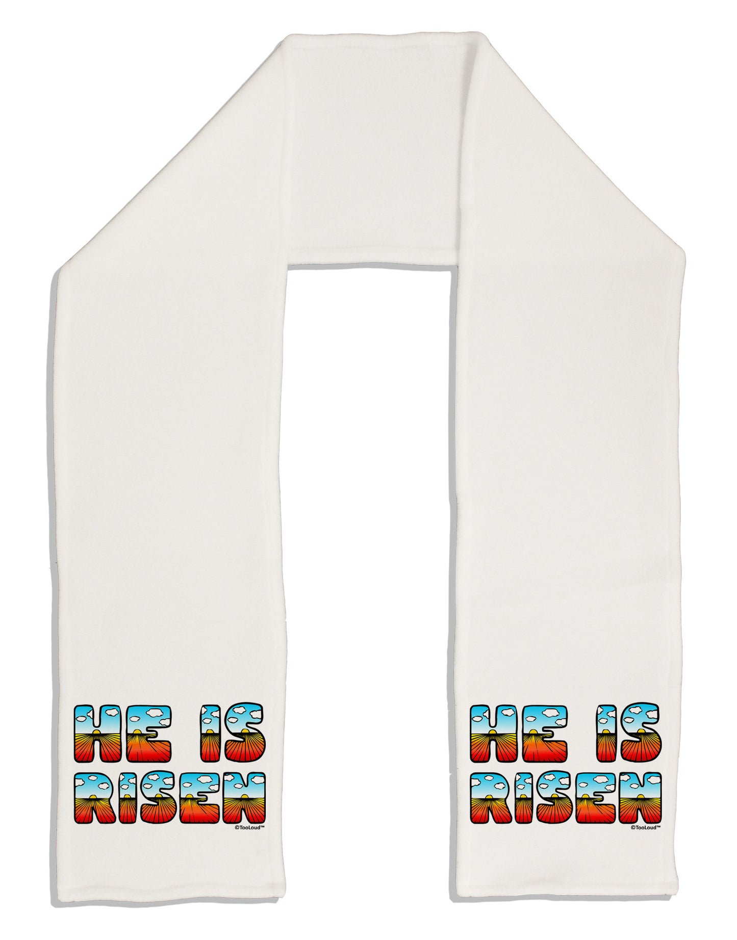 He Is Risen - Easter - Sunrise Letters Adult Fleece 64&#x22; Scarf-TooLoud-White-One-Size-Adult-Davson Sales