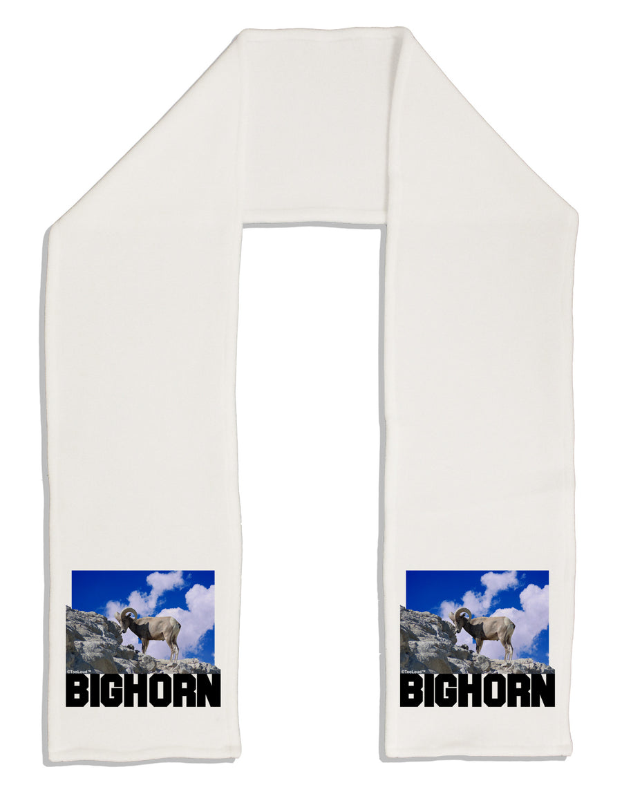 Bighorn Ram Text Adult Fleece 64&#x22; Scarf-TooLoud-White-One-Size-Adult-Davson Sales