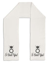 I Said Yes - Diamond Ring Adult Fleece 64&#x22; Scarf-TooLoud-White-One-Size-Adult-Davson Sales