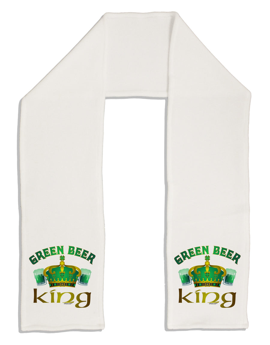 Green Beer King Adult Fleece 64&#x22; Scarf-TooLoud-White-One-Size-Adult-Davson Sales