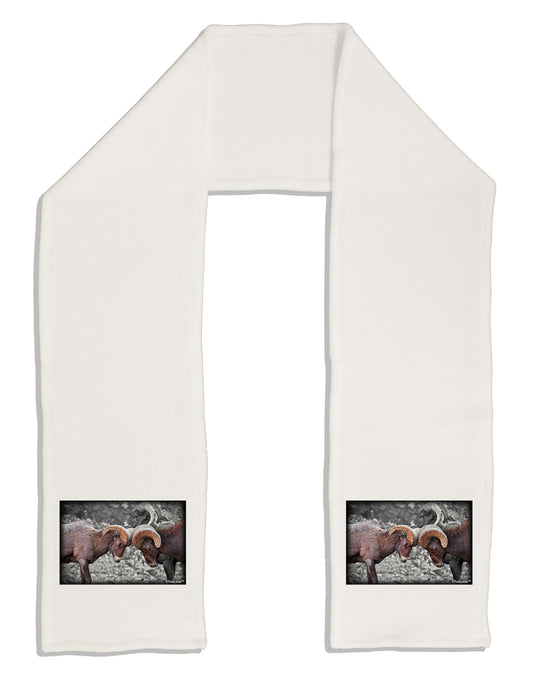 CO Bighorn Head Butt Desaturated Adult Fleece 64&#x22; Scarf-TooLoud-White-One-Size-Adult-Davson Sales