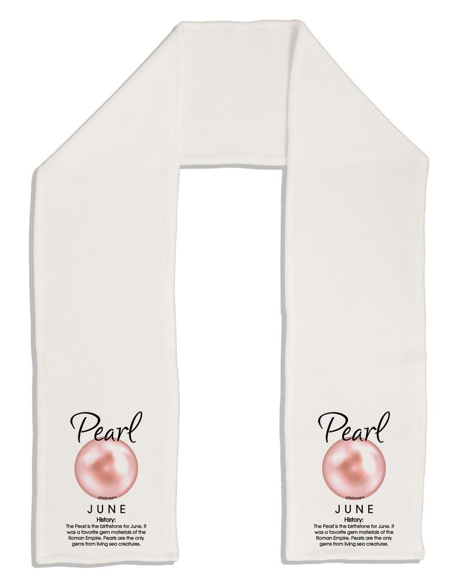 Birthstone Pearl Adult Fleece 64&#x22; Scarf-TooLoud-White-One-Size-Adult-Davson Sales