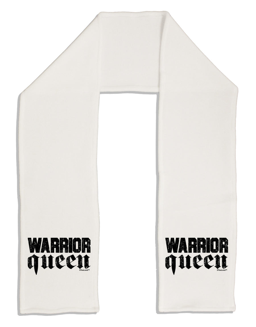 Warrior Queen Script Adult Fleece 64&#x22; Scarf-TooLoud-White-One-Size-Adult-Davson Sales