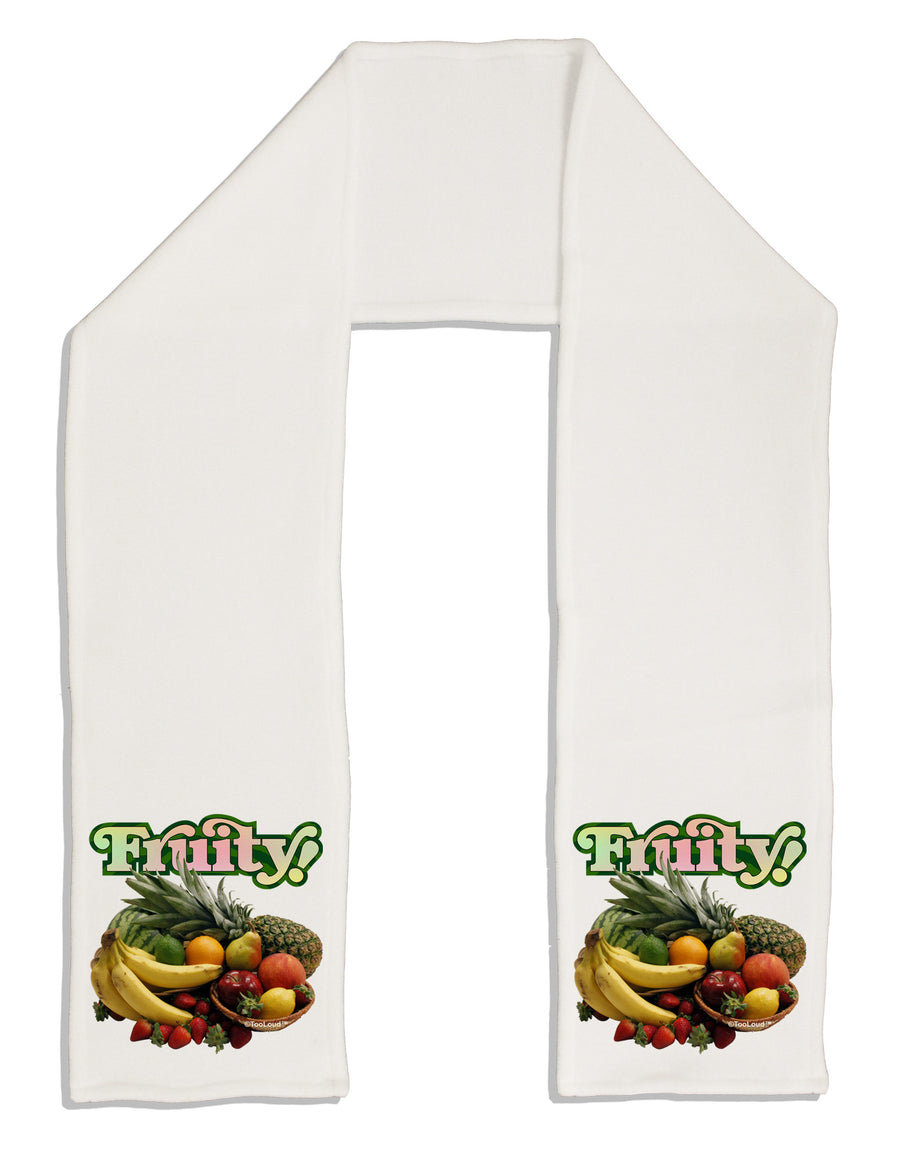 Fruity Fruit Basket Adult Fleece 64&#x22; Scarf-TooLoud-White-One-Size-Adult-Davson Sales