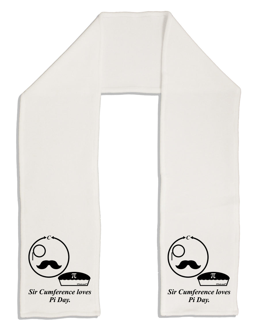 Sir Cumference Loves Pi Day Adult Fleece 64&#x22; Scarf-TooLoud-White-One-Size-Adult-Davson Sales