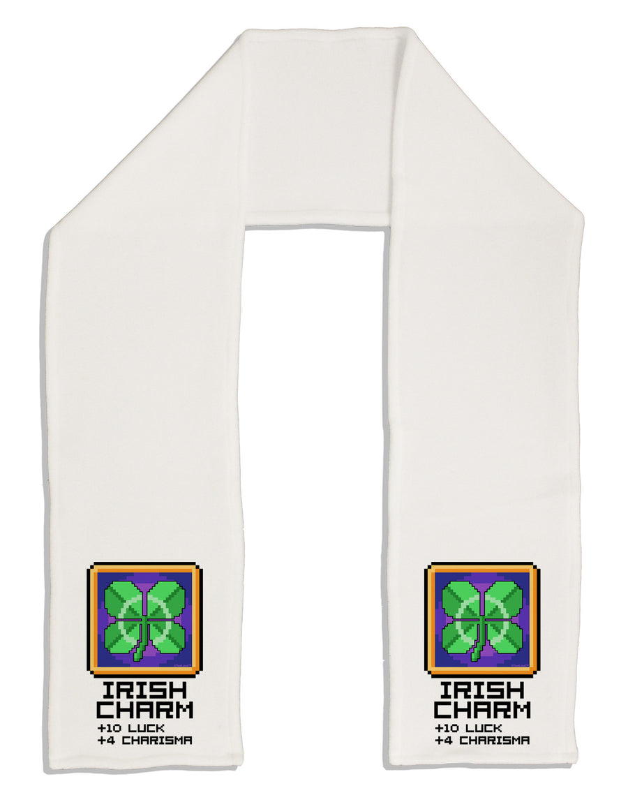 Pixel Irish Charm Item Adult Fleece 64&#x22; Scarf-TooLoud-White-One-Size-Adult-Davson Sales