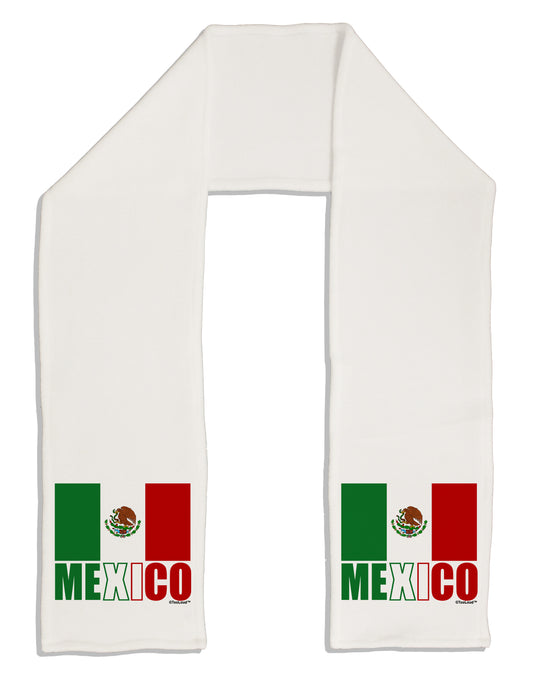 Mexican Flag - Mexico Text Adult Fleece 64&#x22; Scarf by TooLoud-TooLoud-White-One-Size-Adult-Davson Sales