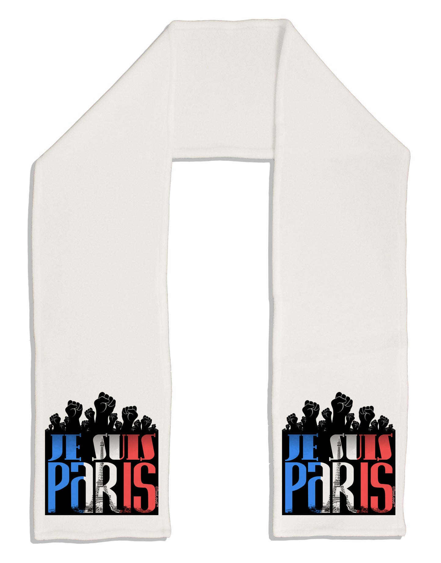 Je Suis Paris - Strong Adult Fleece 64&#x22; Scarf by-TooLoud-White-One-Size-Adult-Davson Sales