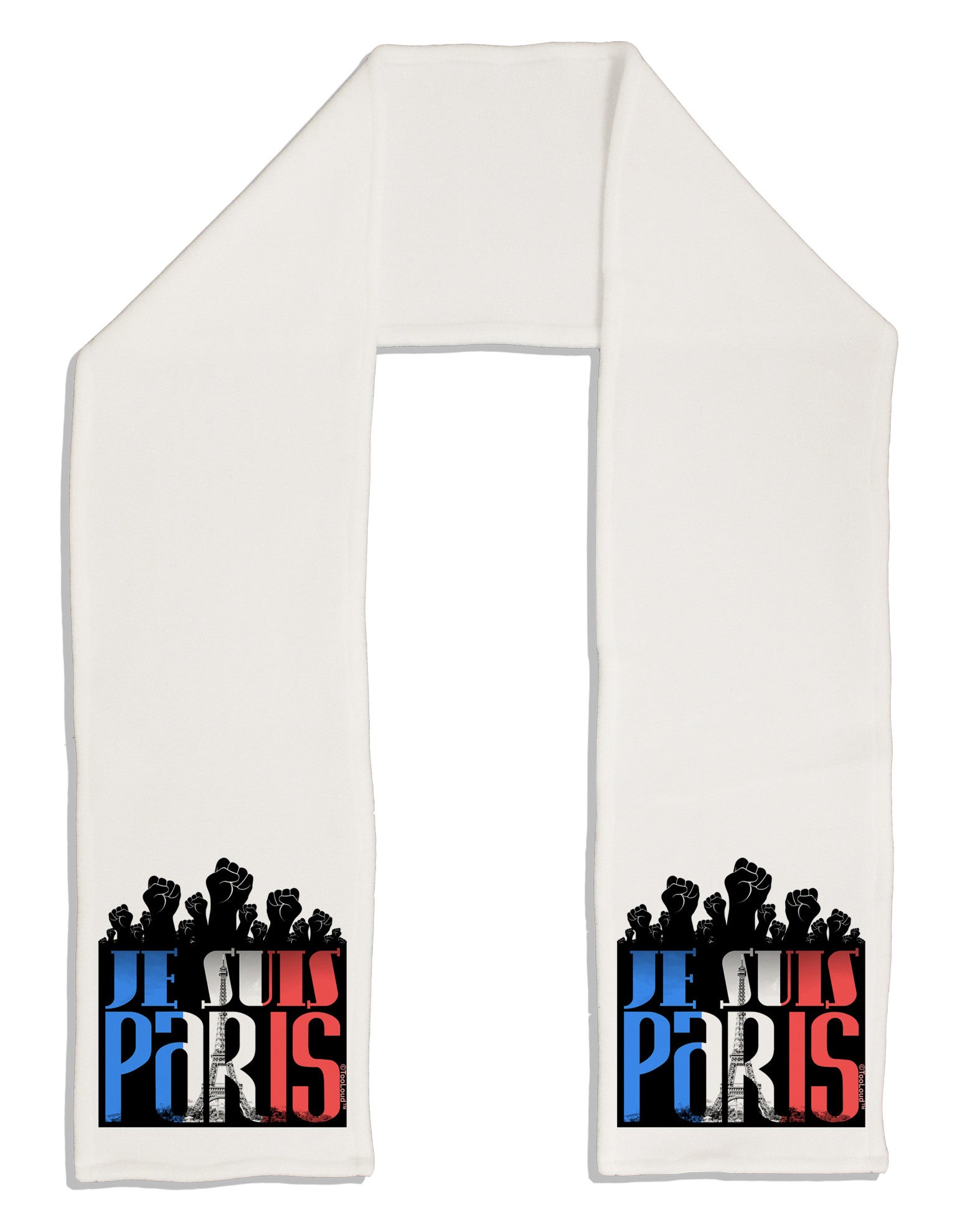 Je Suis Paris - Strong Adult Fleece 64&#x22; Scarf by-TooLoud-White-One-Size-Adult-Davson Sales