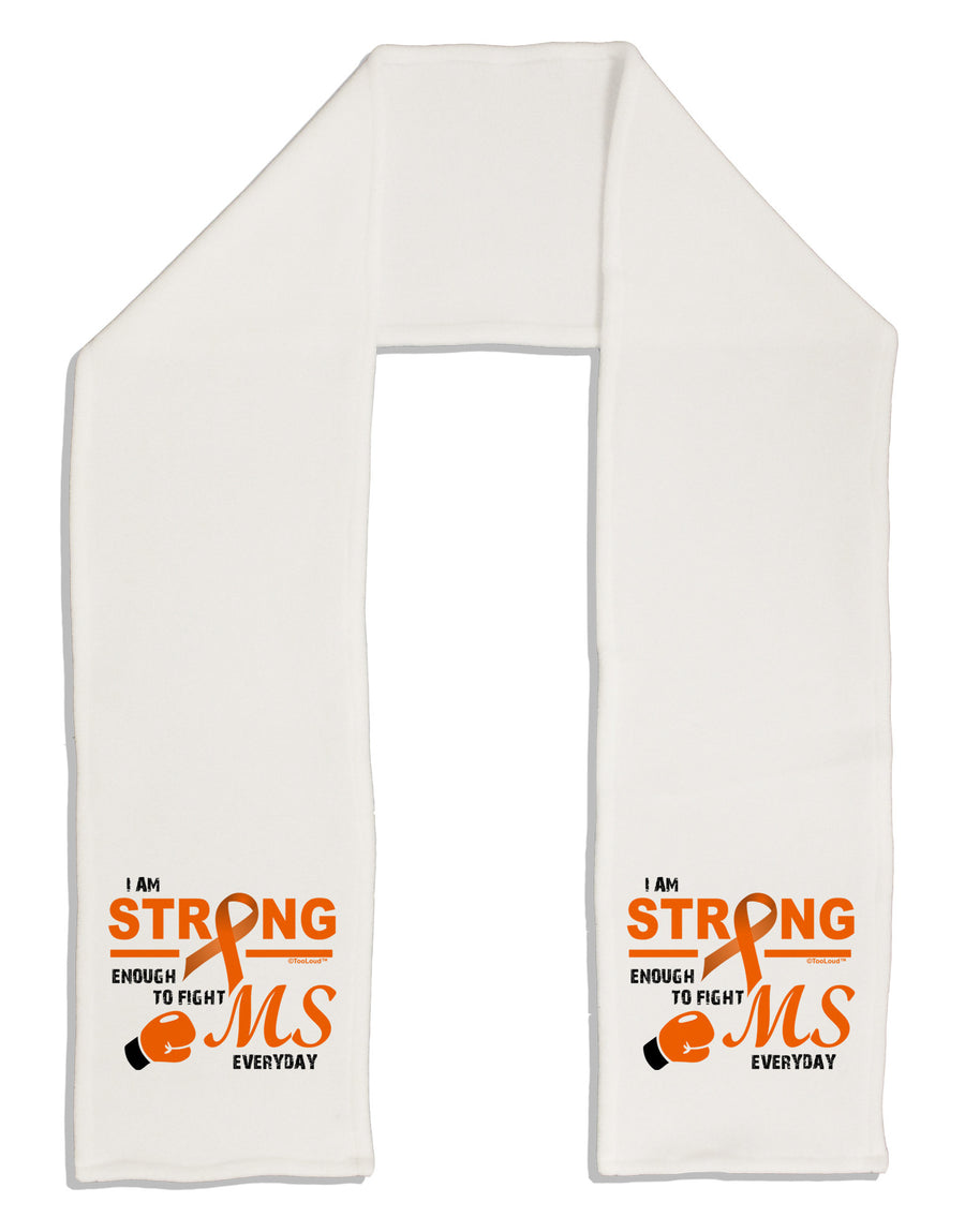 MS - I Am Strong Adult Fleece 64&#x22; Scarf-TooLoud-White-One-Size-Adult-Davson Sales