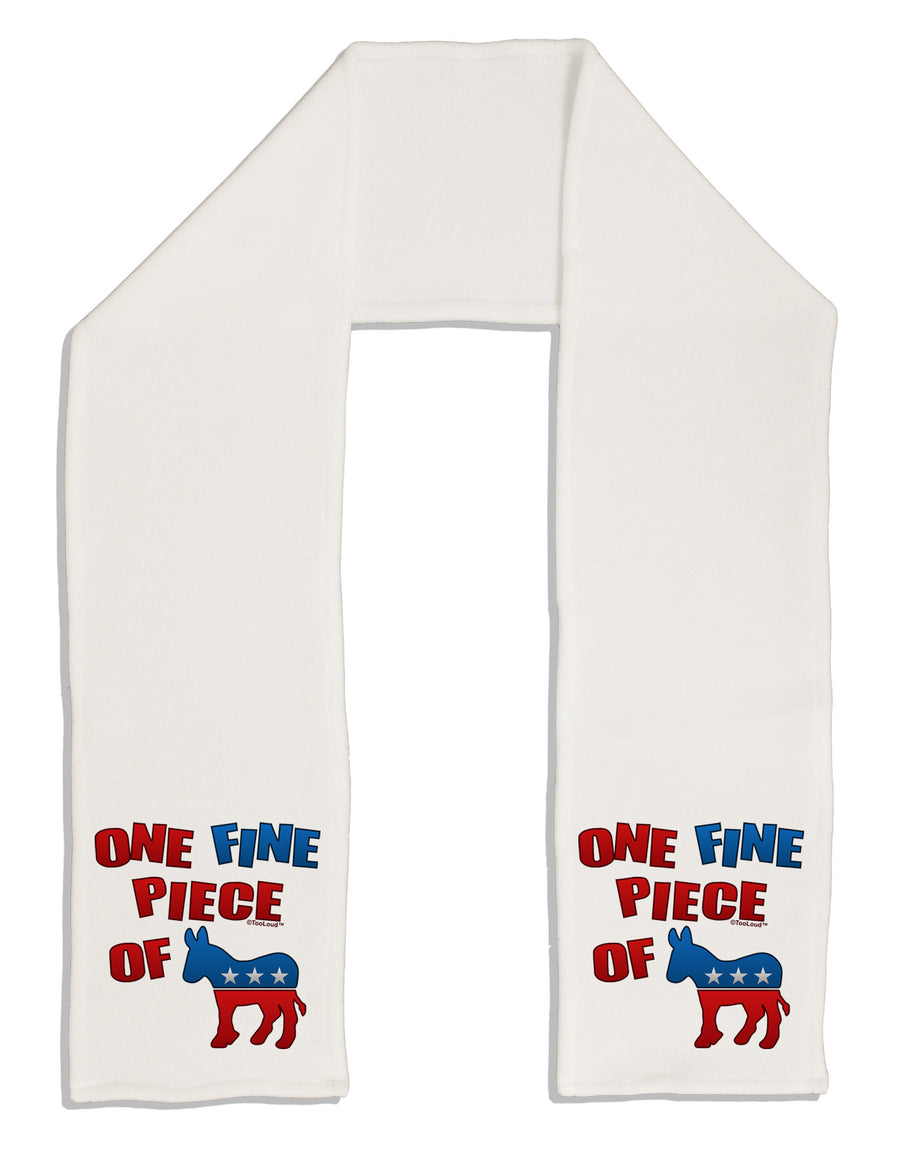 One Fine Piece Of - Democrat Adult Fleece 64&#x22; Scarf-TooLoud-White-One-Size-Adult-Davson Sales