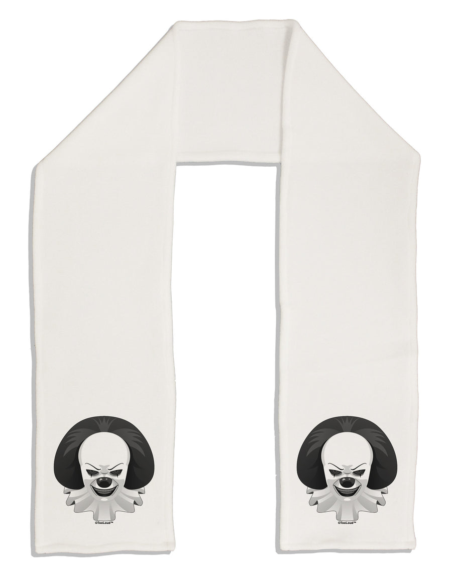 Scary Clown Grayscale Adult Fleece 64&#x22; Scarf-TooLoud-White-One-Size-Adult-Davson Sales