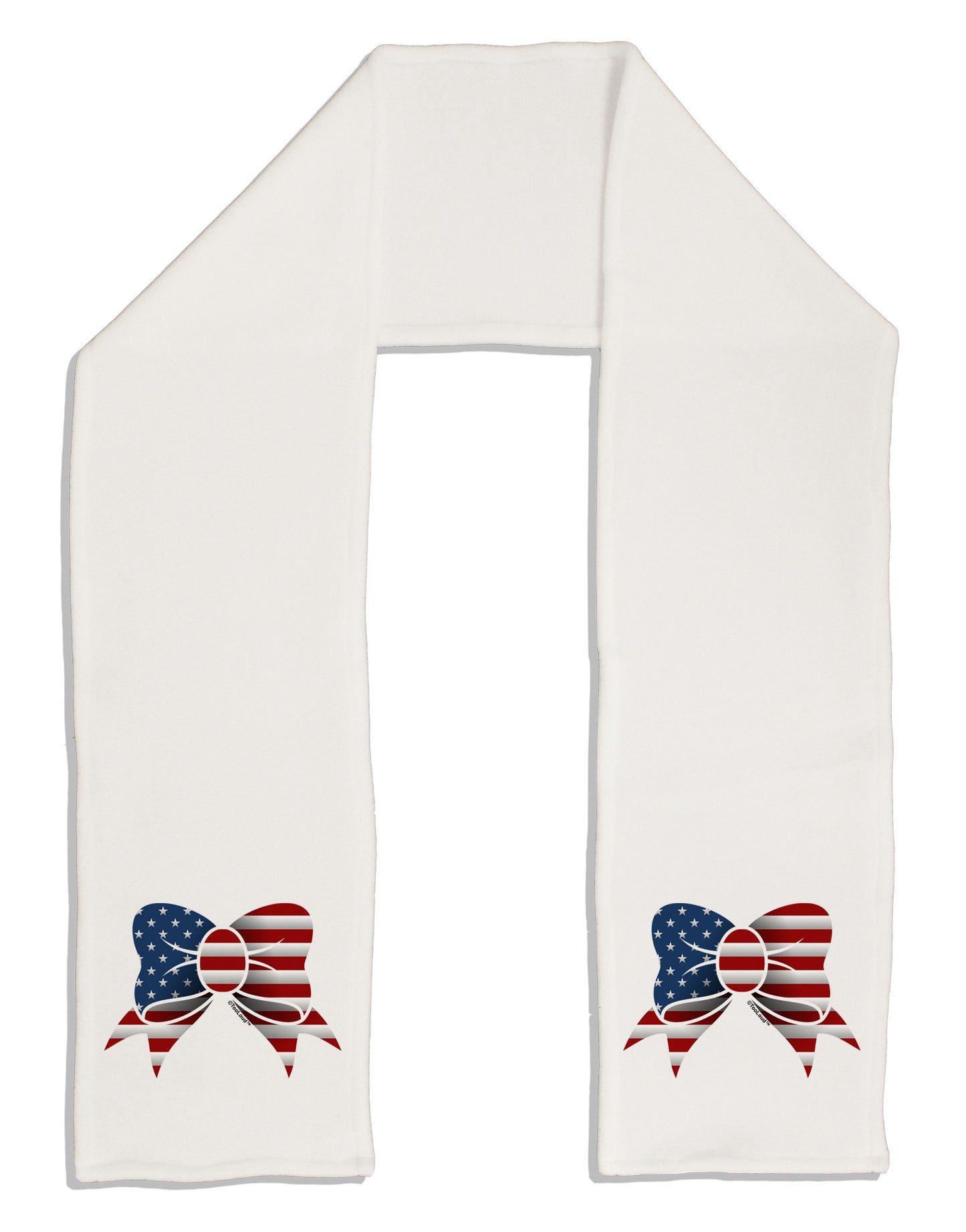 Patriotic Bow Adult Fleece 64&#x22; Scarf-TooLoud-White-One-Size-Adult-Davson Sales