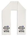 Good Books and Fine Wine Adult Fleece 64&#x22; Scarf-TooLoud-White-One-Size-Adult-Davson Sales