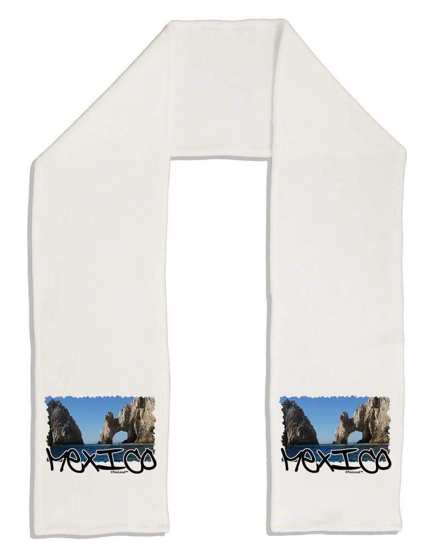 Mexico - Islands Cut-out Adult Fleece 64" Scarf-TooLoud-White-One-Size-Adult-Davson Sales