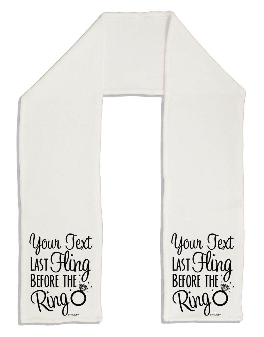 Personalized Bachelorette Party - Last Fling Before the Ring Adult Fleece 64&#x22; Scarf-TooLoud-White-One-Size-Adult-Davson Sales