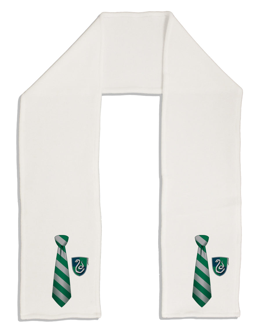 TooLoud Wizard Tie Green and Silver Adult Fleece 64&#x22; Scarf-TooLoud-White-One-Size-Adult-Davson Sales