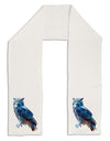 Colorful Great Horned Owl Adult Fleece 64&#x22; Scarf-TooLoud-White-One-Size-Adult-Davson Sales