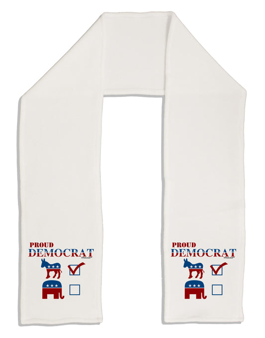 Proud Democrat Checkmark Adult Fleece 64&#x22; Scarf-TooLoud-White-One-Size-Adult-Davson Sales