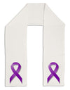 Epilepsy Awareness Ribbon - Purple Adult Fleece 64&#x22; Scarf-TooLoud-White-One-Size-Adult-Davson Sales