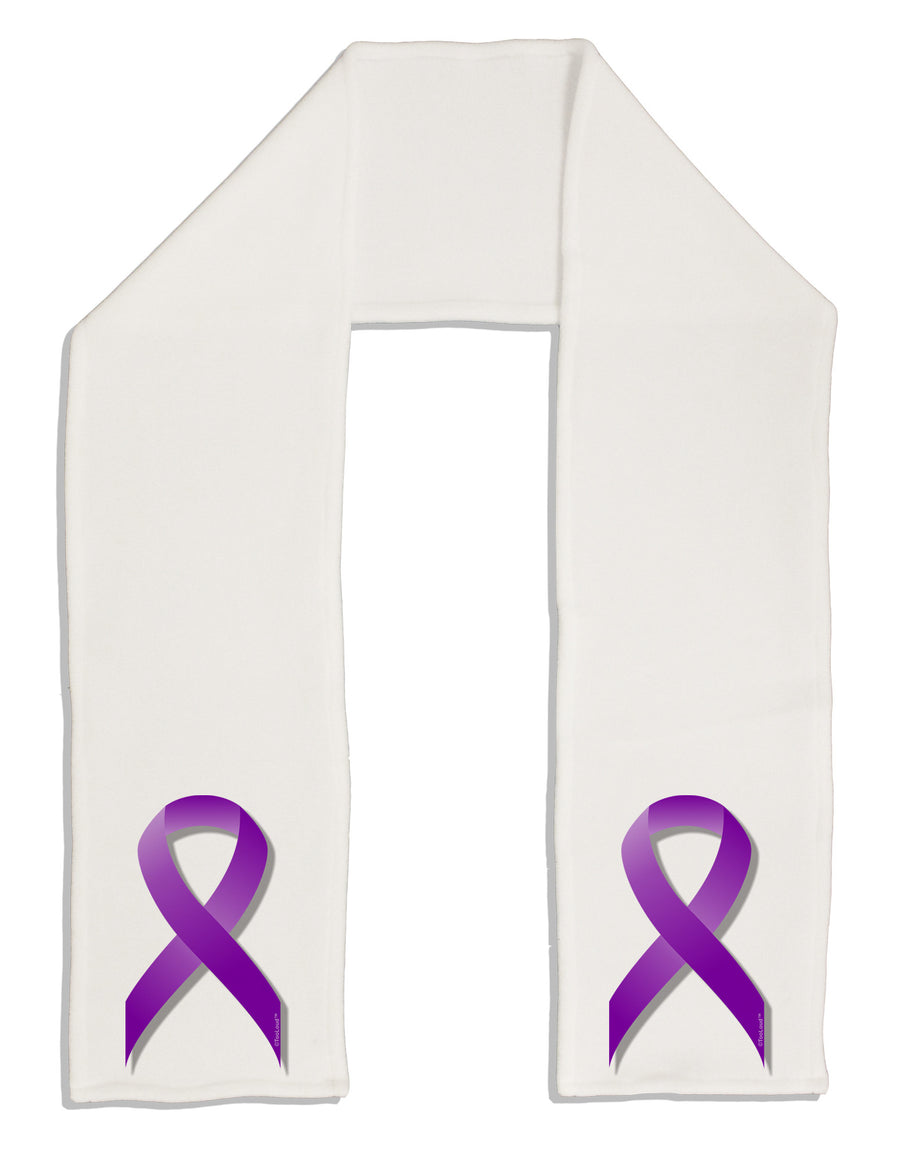 Epilepsy Awareness Ribbon - Purple Adult Fleece 64&#x22; Scarf-TooLoud-White-One-Size-Adult-Davson Sales