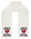 Love Pitbull More Than People Adult Fleece 64&#x22; Scarf-TooLoud-White-One-Size-Adult-Davson Sales