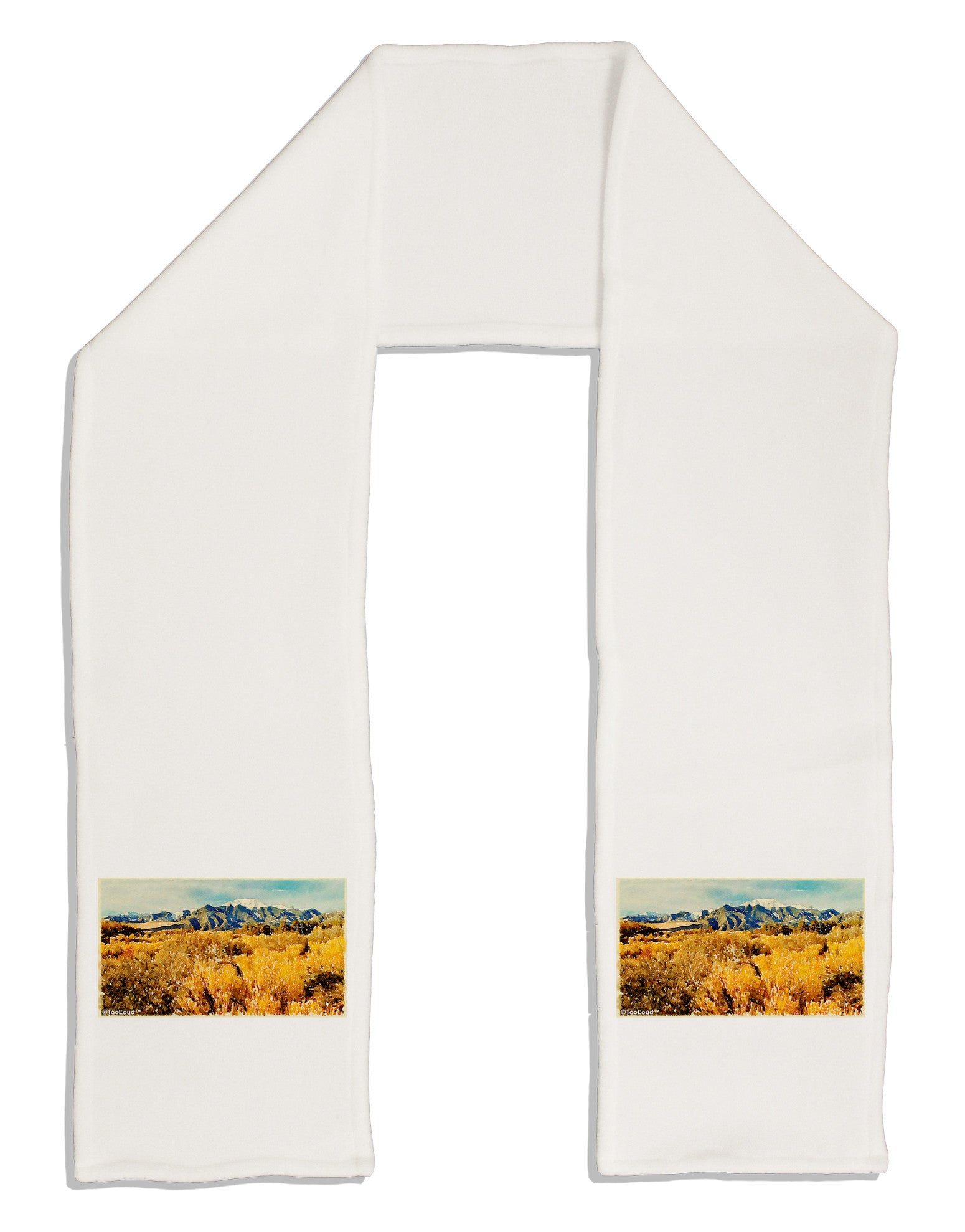 Mountain Forest Park Watercolor Adult Fleece 64&#x22; Scarf-TooLoud-White-One-Size-Adult-Davson Sales