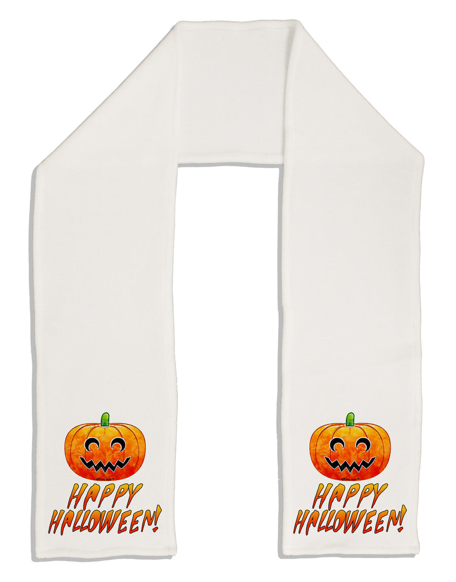 Jack-O-Lantern Watercolor Halloween Adult Fleece 64&#x22; Scarf-TooLoud-White-One-Size-Adult-Davson Sales