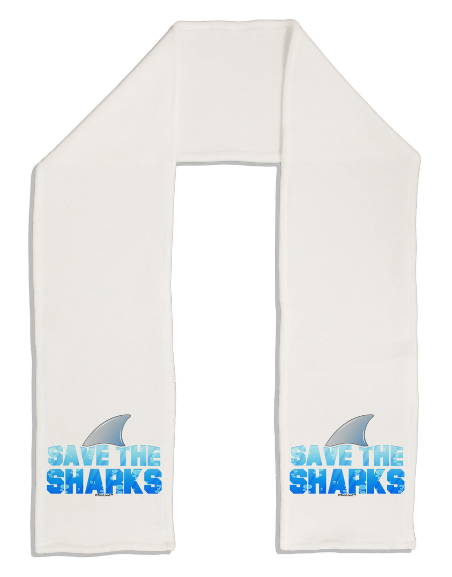 Save The Sharks - Fin Color Adult Fleece 64&#x22; Scarf by TooLoud-TooLoud-White-One-Size-Adult-Davson Sales