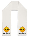 Deal With It Cute Sun Adult Fleece 64&#x22; Scarf-TooLoud-White-One-Size-Adult-Davson Sales