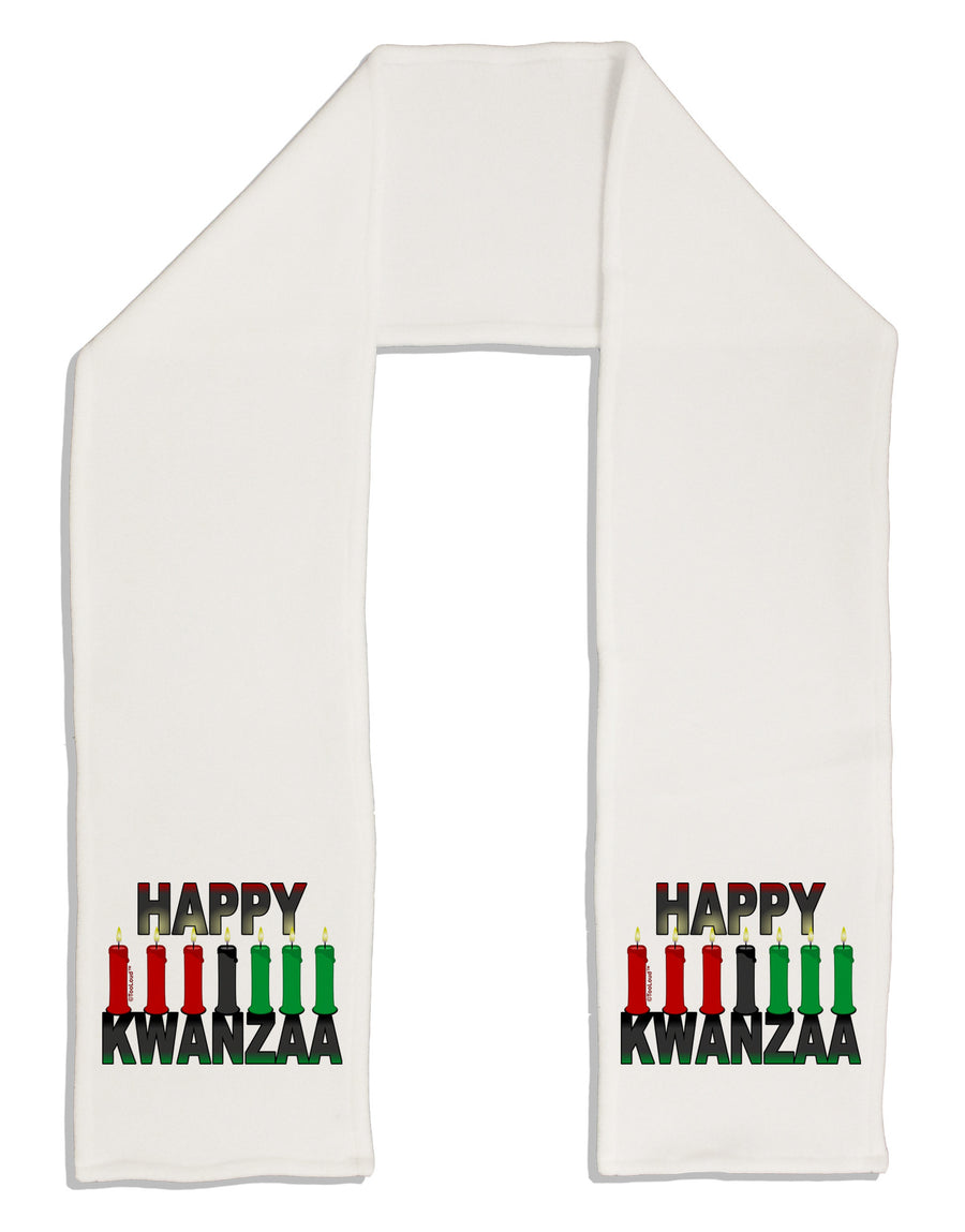 Happy Kwanzaa Candles Adult Fleece 64&#x22; Scarf-TooLoud-White-One-Size-Adult-Davson Sales