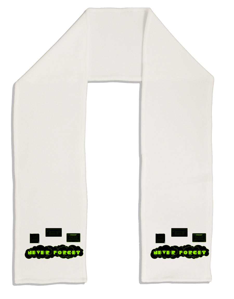 Never Forget Retro 80's Funny Adult Fleece 64&#x22; Scarf by TooLoud-TooLoud-White-One-Size-Adult-Davson Sales