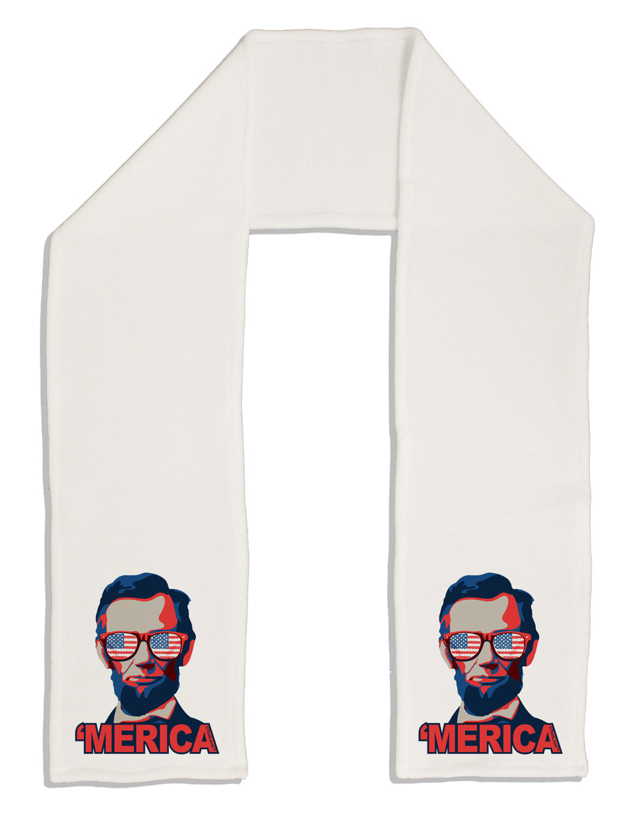 Lincoln Merica Adult Fleece 64&#x22; Scarf-TooLoud-White-One-Size-Adult-Davson Sales