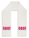 Cute Boo Text Pink Adult Fleece 64&#x22; Scarf-TooLoud-White-One-Size-Adult-Davson Sales